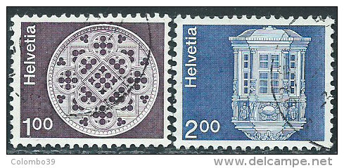 Svizzera 1974 Usato - Mi.1035w;1038w  Yv.968a;971a  Senza Fili Di Seta - Usati