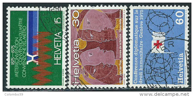 Svizzera 1975 Usato - Mi.1046/8  Yv.976/8 - Usados