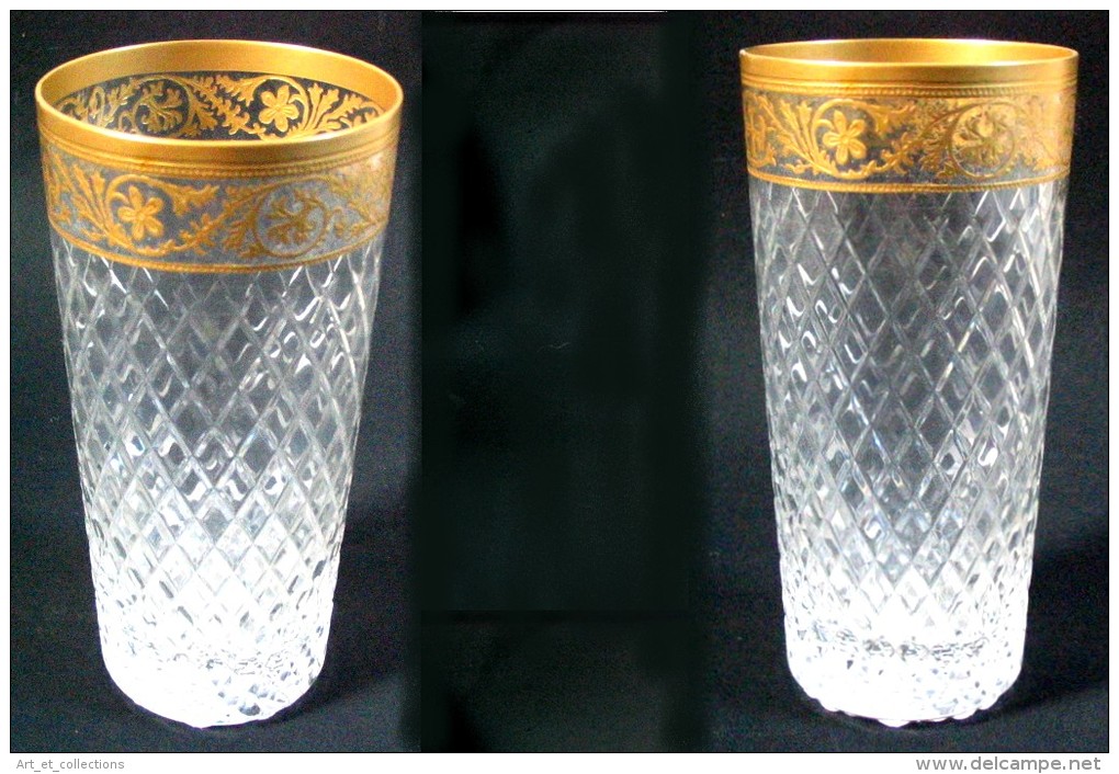 Superbe Verre En Cristal Doré D’époque XIXè - Verre & Cristal