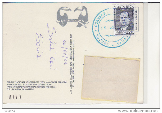 PO1410C# COSTA RICA - PARCO NAZIONALE VULCANO POAS  VG 2001 - Costa Rica