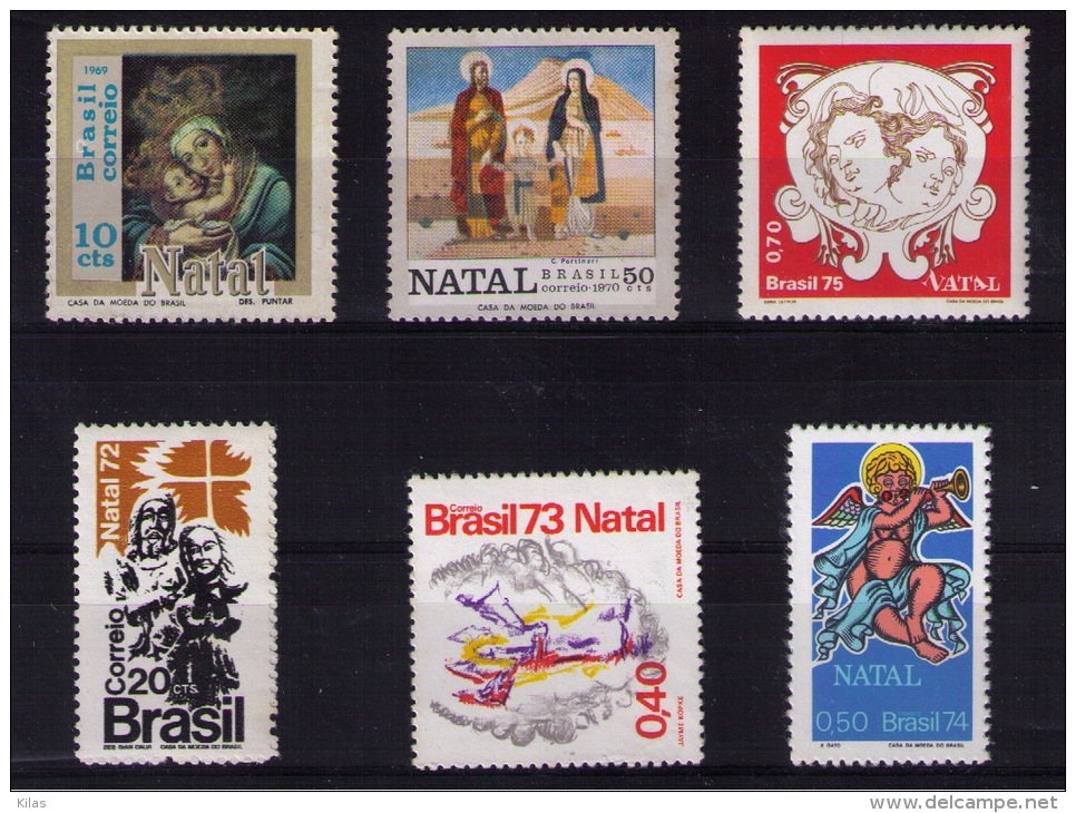 BRAZIL 1969/76  Christmas, Lote - Neufs