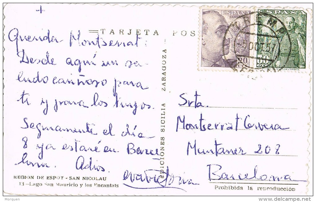 4592. Postal TREMP (Lerida) 1957 - Cartas & Documentos