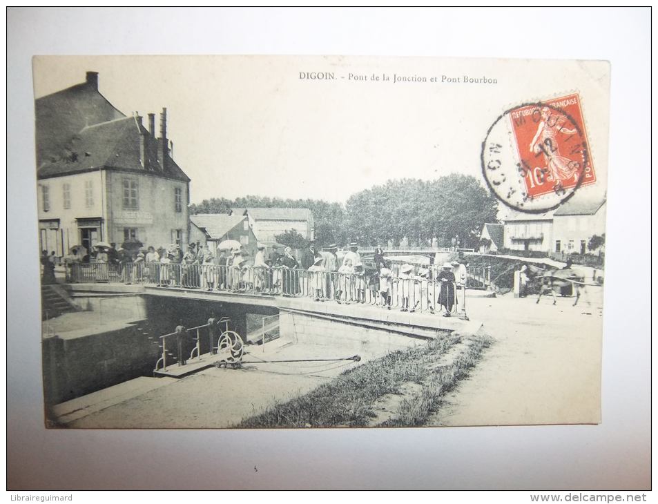 2qly  - CPA  -  DIGOIN -pont De La Jonction Et Pont Bourbon - [71] - Saône Et Loire - Digoin