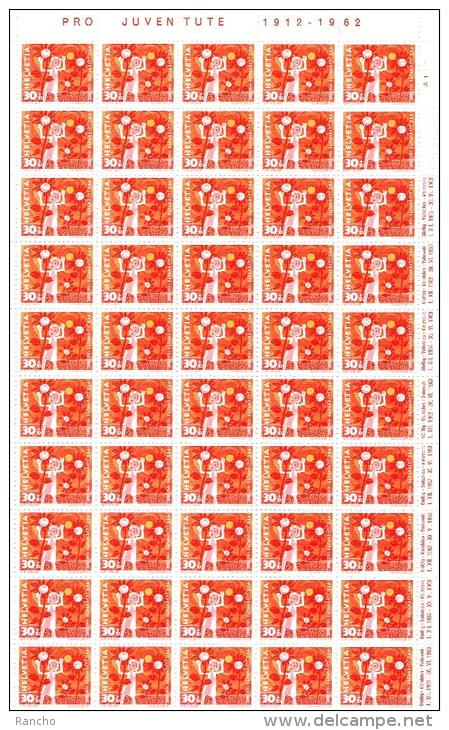 ** PRO/J. 1962 SERIE 5xPLANCHES NEUFS A/GOMME C/S.B.K. Nr:J193/J197. MICHEL Nr:758/762. Y&TELLIER Nr:700/704.** - Unused Stamps