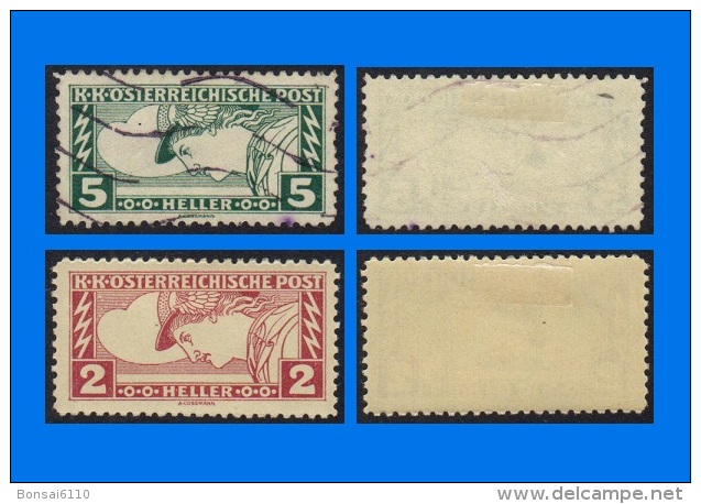 AT 1917, Mercury, Set Of 2 Perforate Stamps (for Express), MH/U (Lot 2) - Zeitungsmarken