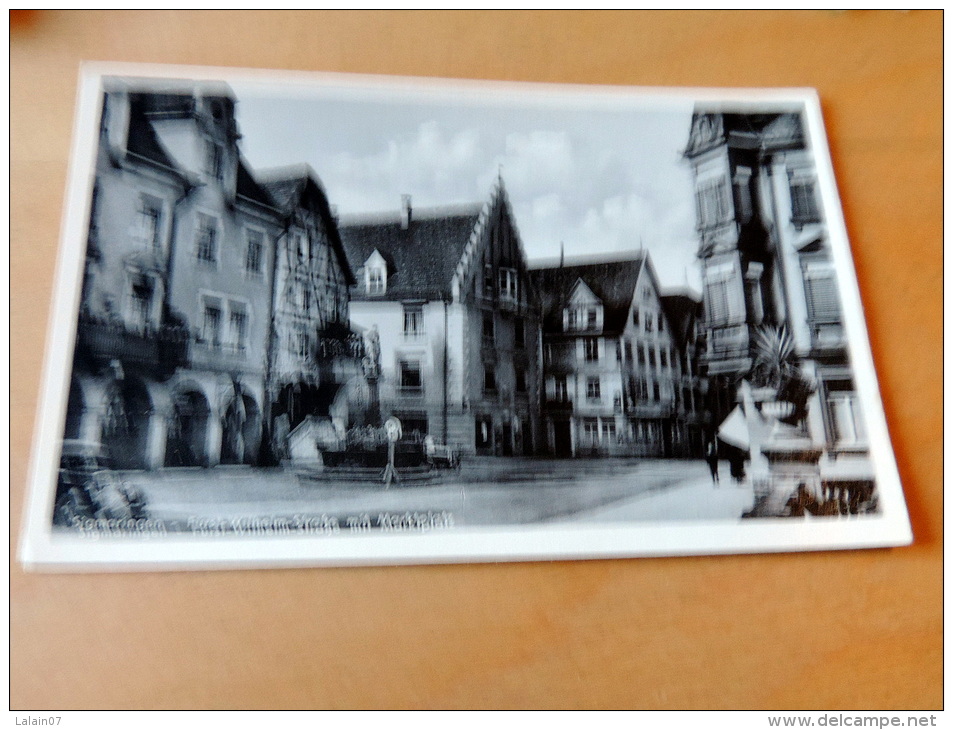 Carte Postale Ancienne : SIGMARINGEN : Fürst Wilhelm Strasse Mit Marktplatz - Sigmaringen
