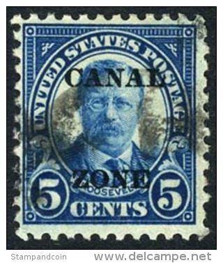 Canal Zone #74 Used 5c T. Roosevelt From 1925-26 - Canal Zone