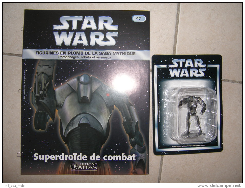 STAR WARS - FIGURINE EN PLOMB EDITIONS ATLAS - SUPERDROÏDE DE COMBAT + LIVRET - NEUF EMBALLE - Autres & Non Classés