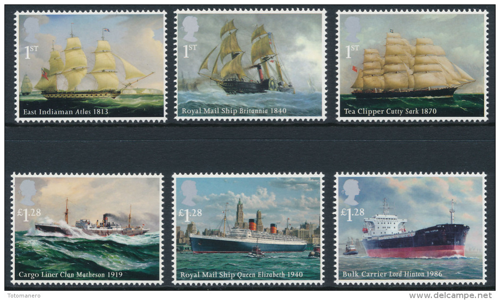 GREAT BRITAIN 2013 "Merchant Navy" Set Of 6v** - Neufs