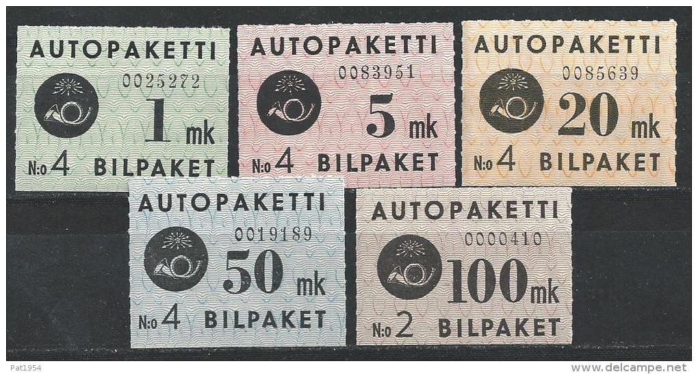 Finlande 1949 Colis Par Autobus N°1/5 Neufs * MLH - Envios Por Bus