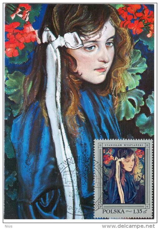 Poland 1987 Stanislaw Wyspianski Painter Canceled In Warszawa - Tarjetas Máxima