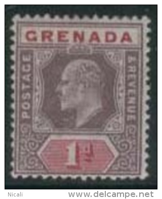 GRENADA 1902 1d KE VII SG 58 HM ER37 - Grenade (...-1974)