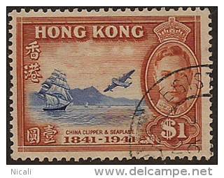 HONG KONG 1941 $1 Centenary SG 168 VFU VC263 - Grenade (...-1974)