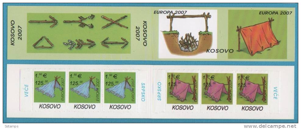 2007  EUROPA CEPT KOSOVO SERBIA JUGOSLAVIJA  SCOUTS  CARNET   INTERESSANTE - 2007