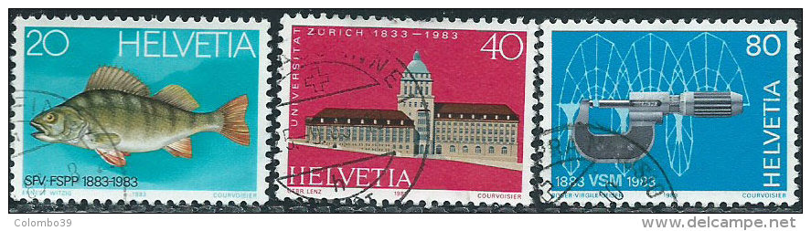 Svizzera 1983 Usato - Mi.1245/6;1248  Yv.1174/5;1177 - Usati