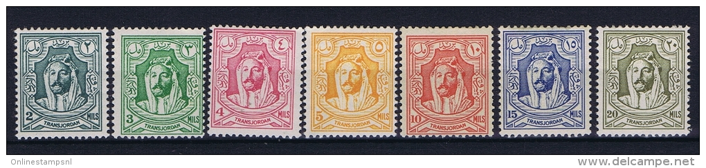 Jordan 1942 Mi 186 - 192  MH/* (nr 185 Is Missing) - Jordania