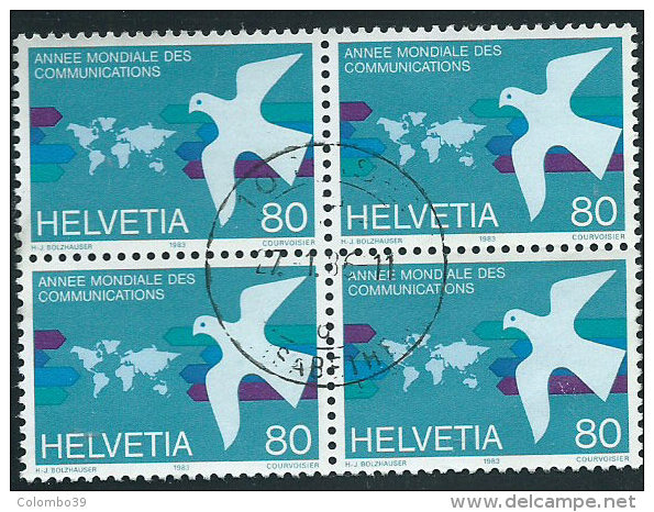 Svizzera 1983 Usato - Mi.1259  Yv.1188  Bloc 4x - Usati