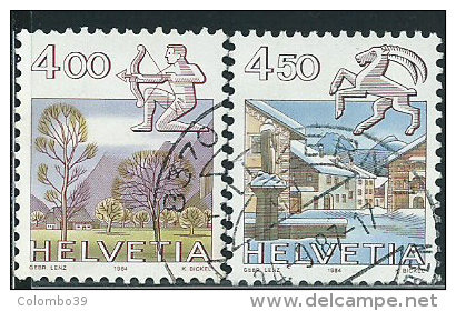 Svizzera 1984 Usato - Mi.1265/6  Yv.1194/5 - Usati