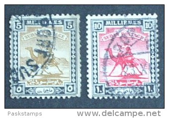 Sudan 1948 Fauna Camel Wmk. Multi Scott # 83 /84 - Sudan (1954-...)