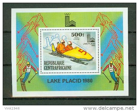 Centrafricaine 1979,1V In Block,Lake Placid,wintersport,MNH/Postfris, (E1545) - Winter 1932: Lake Placid
