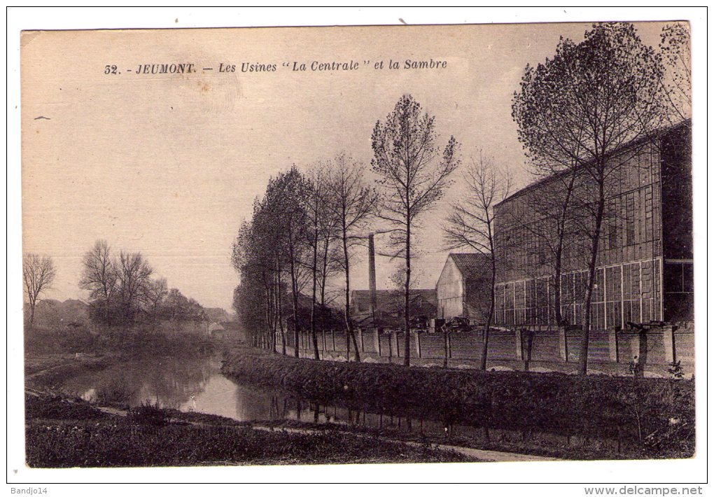 Jeumont  - Les Usines La "centrale" Et La Sambre    - Scan Recto-verso - Jeumont