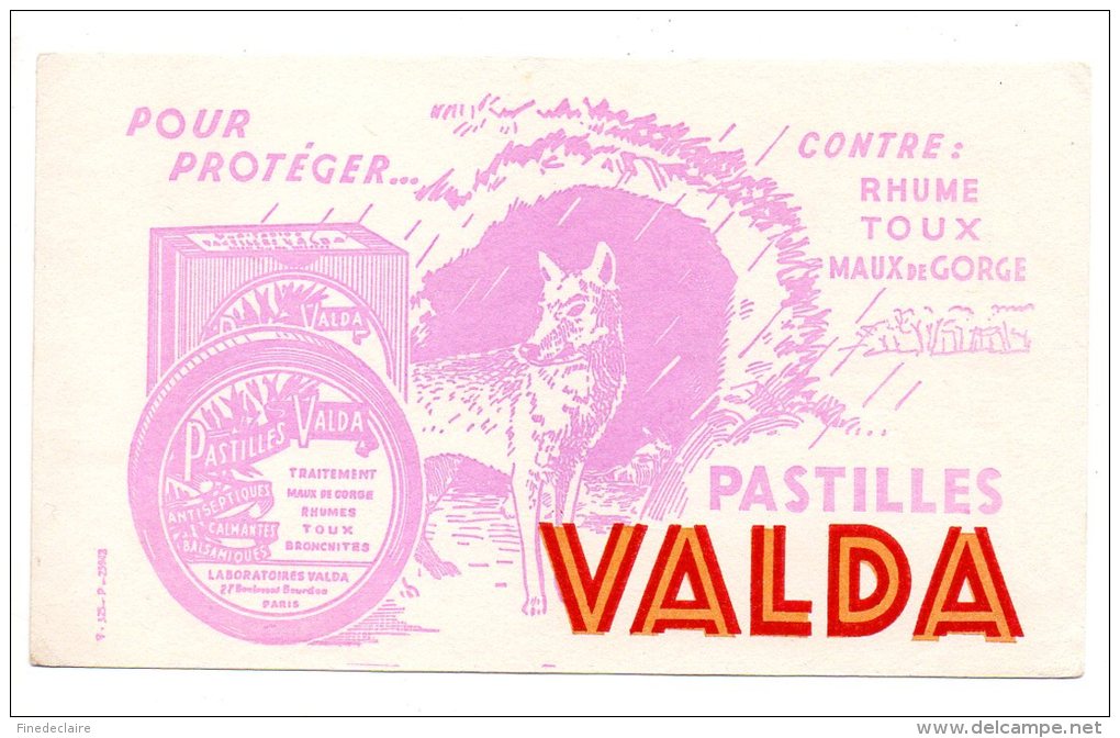 Buvard - Pastilles Valda - Sucreries & Gâteaux