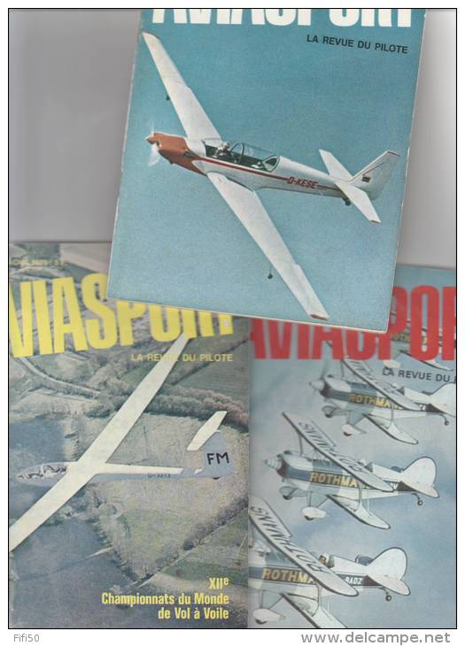 3 Revues AVIASPORT L'actualité Aéronautique  Essai " CRICRI " Le Dacotel  Championnat Vol à Voile Voltige Parachutisme - Luchtvaart