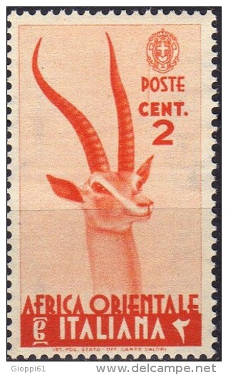 1938 Africa Orientale Italiana - Serie Pittorica 2 C - Africa Oriental Italiana