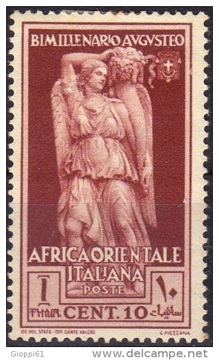 1938 Africa Orientale Italiana - Bimillenario Nascita Di Augusto 10 C Linguellato - Italian Eastern Africa