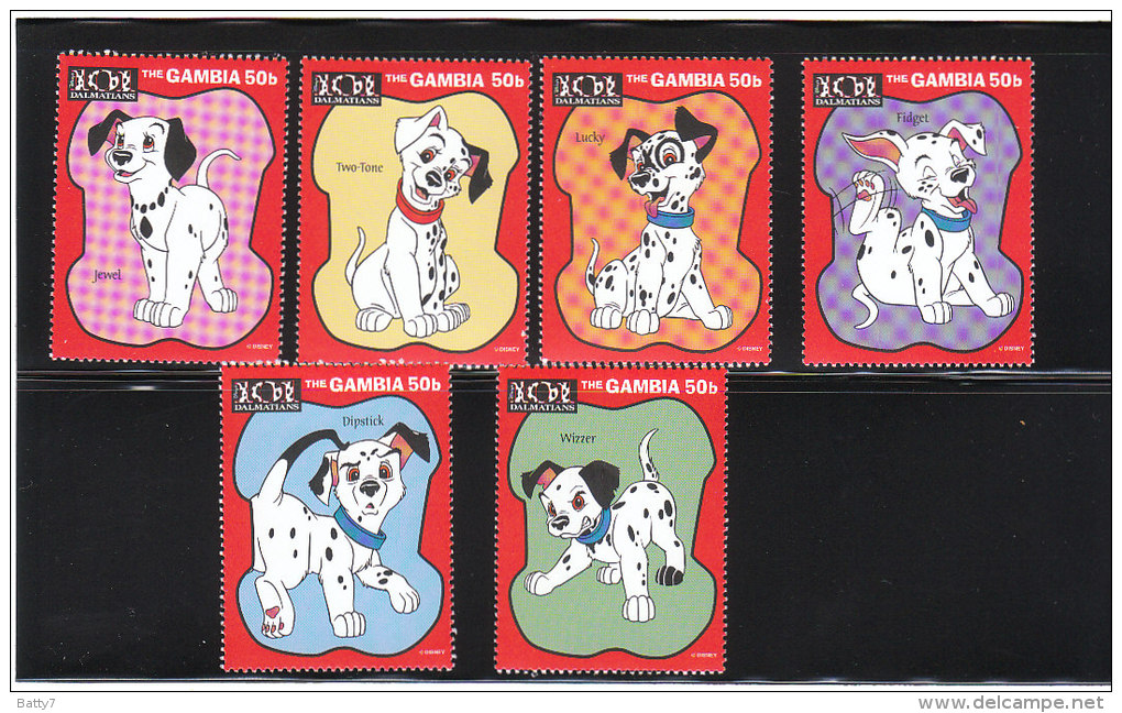 GAMBIA DALMATIANS - DALMATI DISNEY - INTEGRI - Gambia (1965-...)