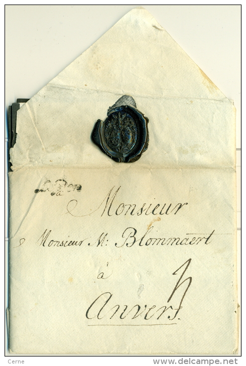 Pays Bas - Précurseur De Leyden Vers Anvers, Cachet Leyden, Décimes, See Scan - ...-1852 Voorlopers