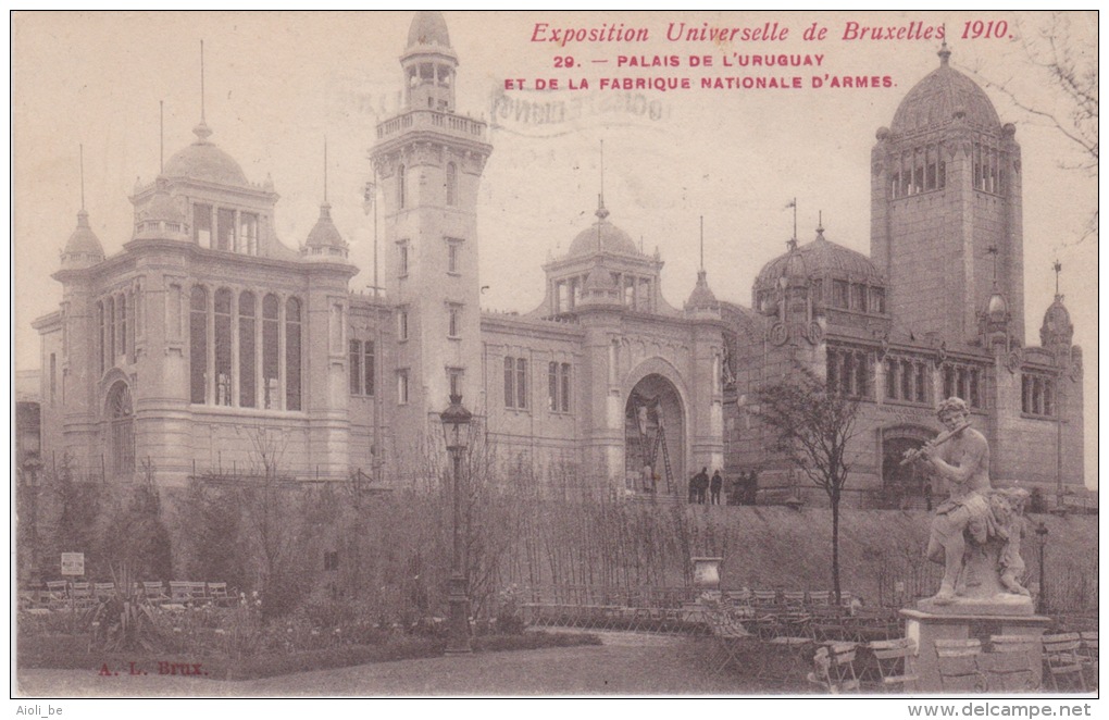 Exposition Universelle De Brux. 1910. Palais De L' Uruguay Et De La Fabrication Nationale D'Armes. - Expositions Universelles