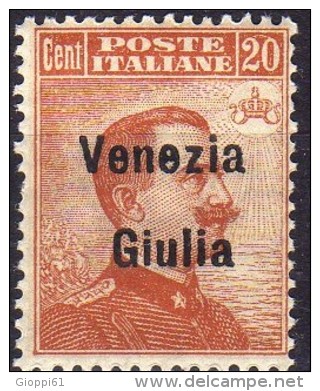 1918 Venezia Giulia - F.lli Italiani Del 1901-18 Soprastampati 'Venezia Giulia' 20 C - Vénétie Julienne