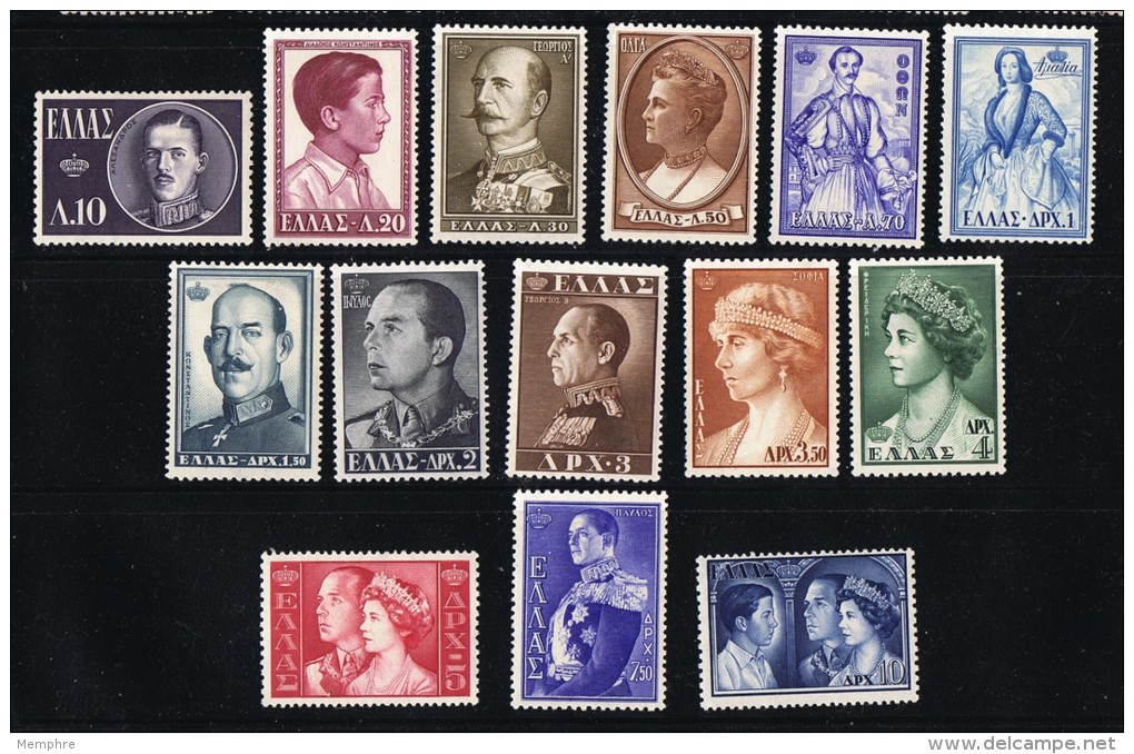 1959  Famile Royale  Première émission Série Complète * MH - Unused Stamps