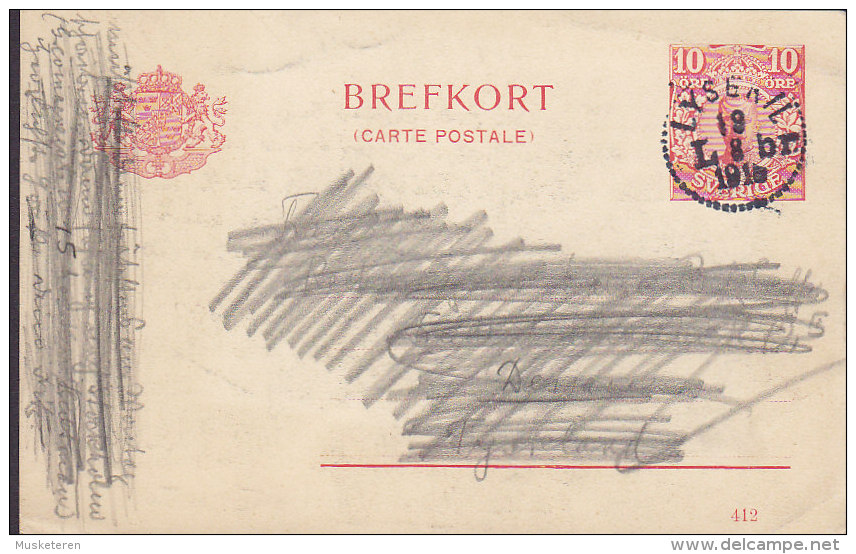 Sweden Postal Stationery Ganzsache Entier Brefkort (412) LYSEKIL 1916 To Dessau Germany (2 Scans) - Ganzsachen