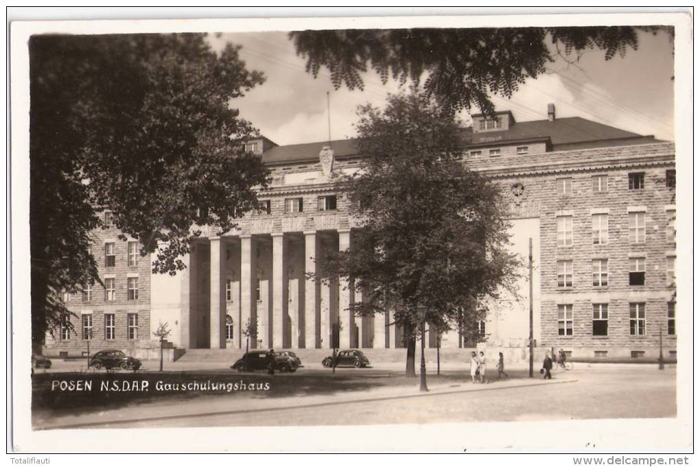 Feldpost POSEN 30.5.1942 Auf Ansichtskarte NSDAP Gauschulungshaus Gelaufen - Posen