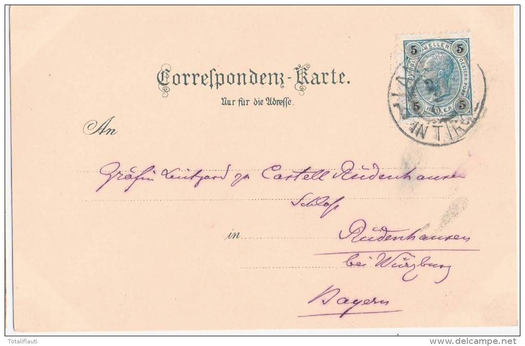 LANDECK Tirol M Zeno Diemer Signierte KünstlerkarteOberinnthal 25.8.1903 TOP-Erhaltung - Landeck