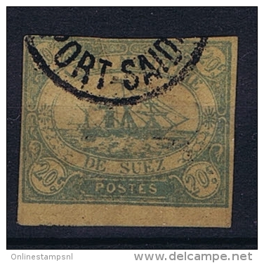 Egypt: Suez Canal Company. 1868 Nr 3 Used Possible Forgery - 1866-1914 Khedivate Of Egypt