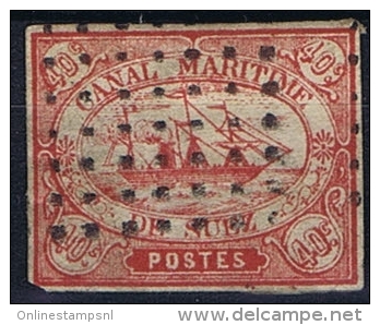 Egypt: Suez Canal Company. 1868 Nr 4 Used Possible Forgery - 1866-1914 Ägypten Khediva