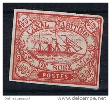 Egypt: Suez Canal Company. 1868 Nr 4  Not Used  (*) Possible Forgery - 1866-1914 Khédivat D'Égypte