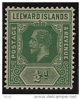 LEEWARD IS 1912 1/2d KGV SG 47 UNHM NQ345 - Leeward  Islands
