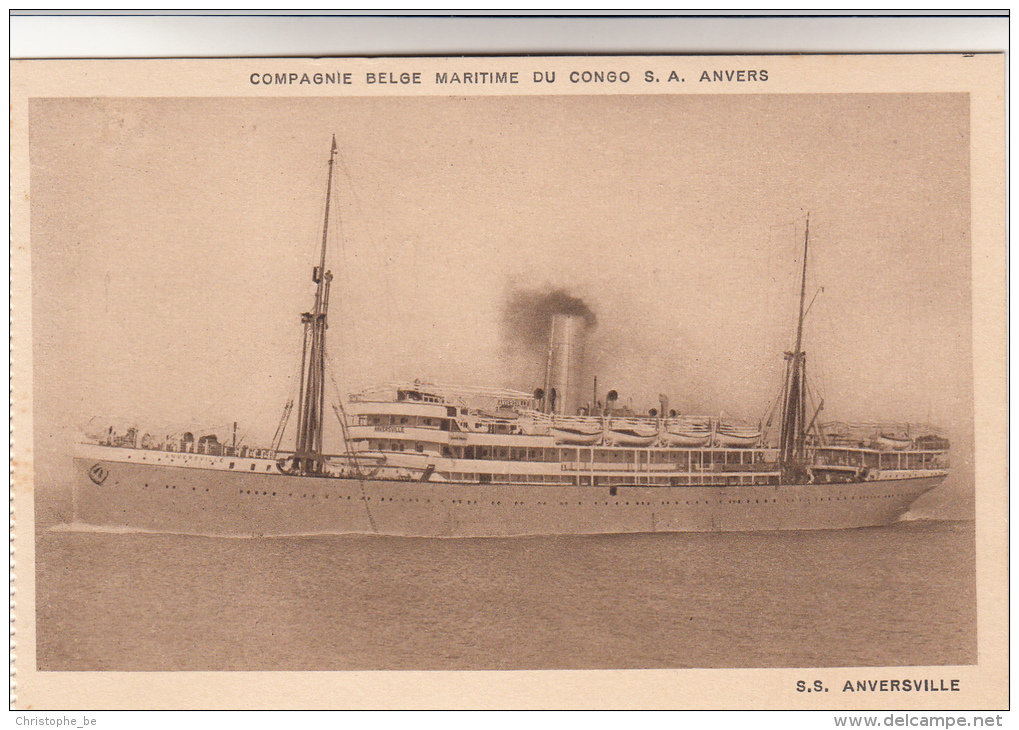 Compagnie Belge Maritime Du Congo S.A. Anvers, S.S Anversville (pk12505) - Dampfer