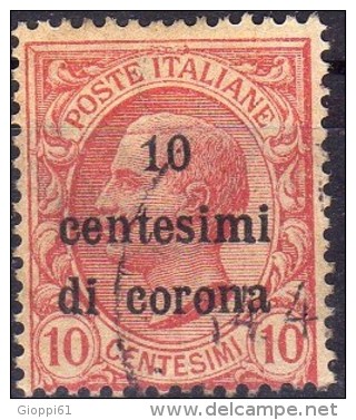 1919 Emissioni Generali - F.lli D´Italia Del 1901-18 Soprastampati In Centesimi Di Corona 10 C - Otros & Sin Clasificación