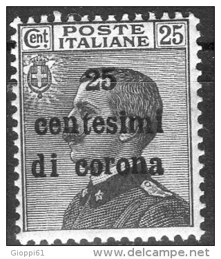 1919 Emissioni Generali - F.lli D´Italia Del 1901-18 Soprastampati In Centesimi Di Corona 25 C - Autres & Non Classés