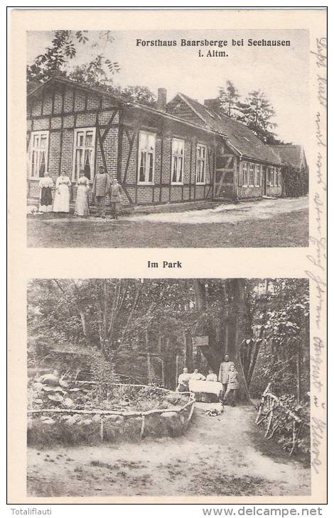 Forsthaus Baarsberge Bei Seehausen Altmark Belebt 25.6.1917 Gelaufen - Seeburg