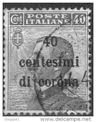 1919 Emissioni Generali - F.lli D´Italia Del 1901-18 Soprastampati In Centesimi Di Corona 40 C - Otros & Sin Clasificación