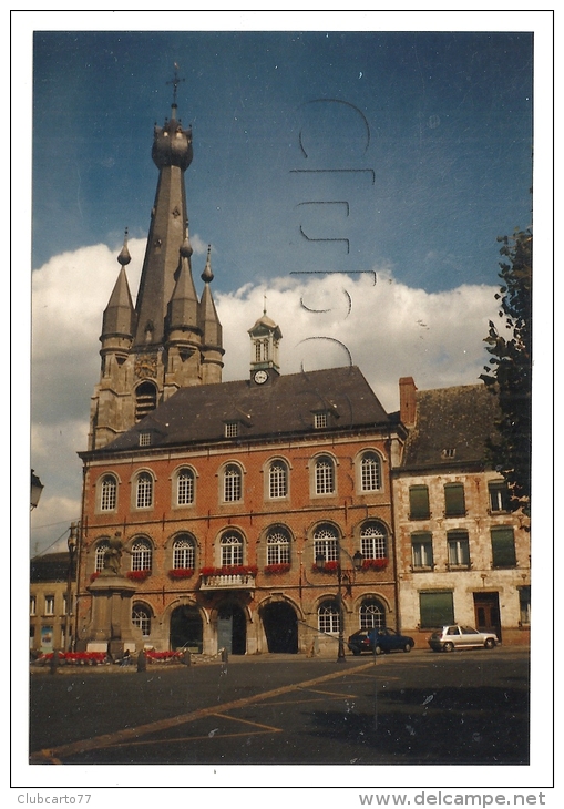 Solre-le-Château (59): Photo Projet CP  La Mairie En 1990 (animé) RARE. - Solre Le Chateau