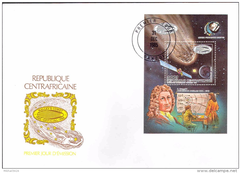 0388 Space Raumfahrt Comete Halley 1985 Guinea 6v 6+S/s Set 2FDC CTO - Afrika