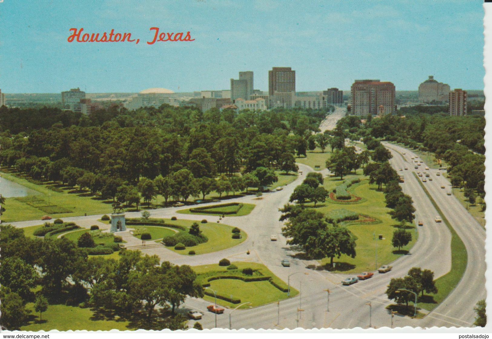 (EUA231) HOUSTON. PANORAMIC VIEW OF HERMANN PARK WITH THE ASTRODOME ... UNUSED - Houston