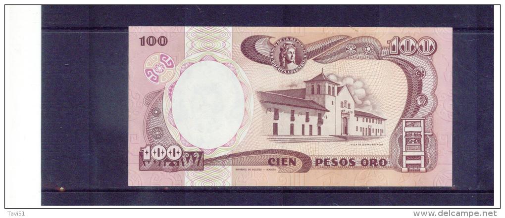 KOLUMBIEN , COLOMBIA , 10. De ENERO De 1991   , 100  Cien Pesos Oro ,  Pick # 425 C  , UNC - Kolumbien